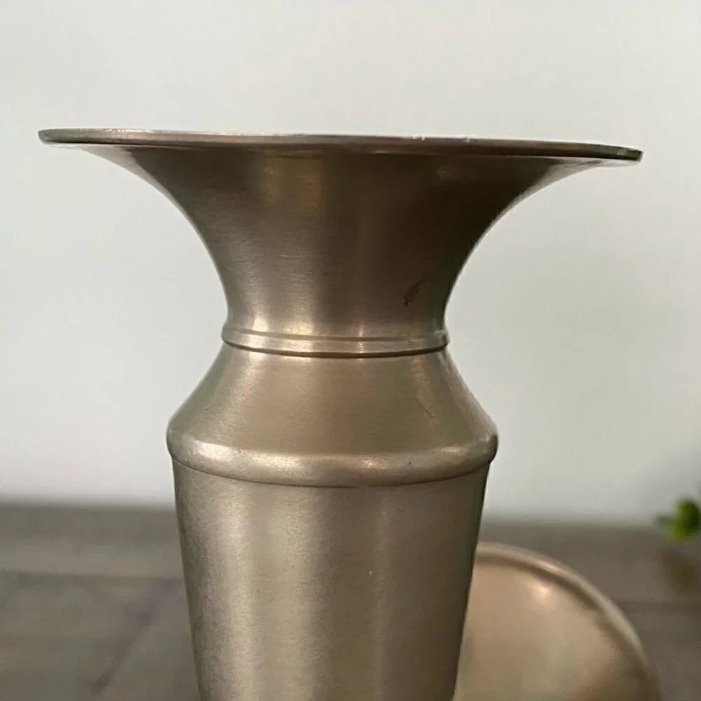 Department 56 Art Deco Silver Tone Candle Stick Holders - Set of 2